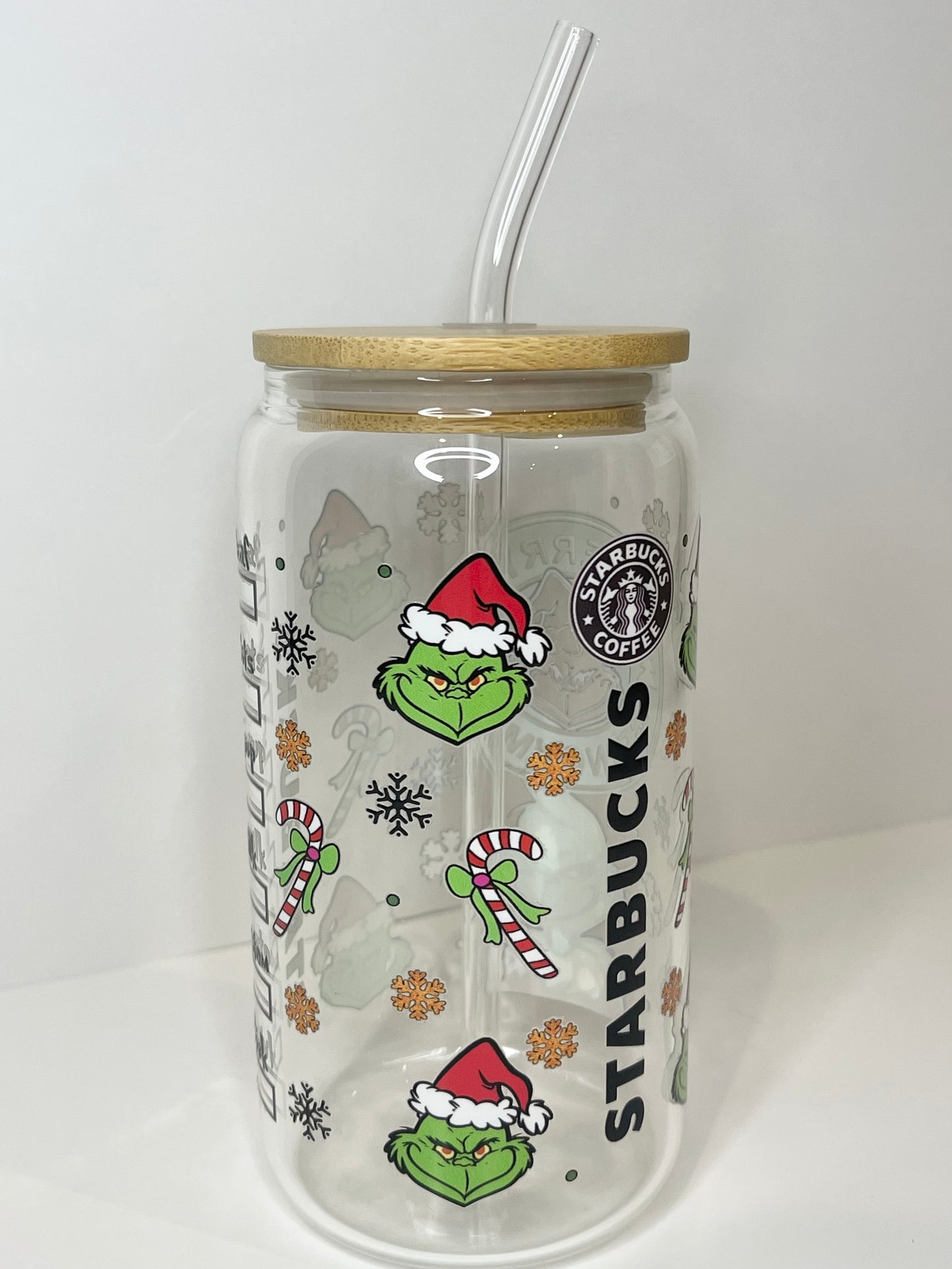 16 oz. Green Man Glass Cup