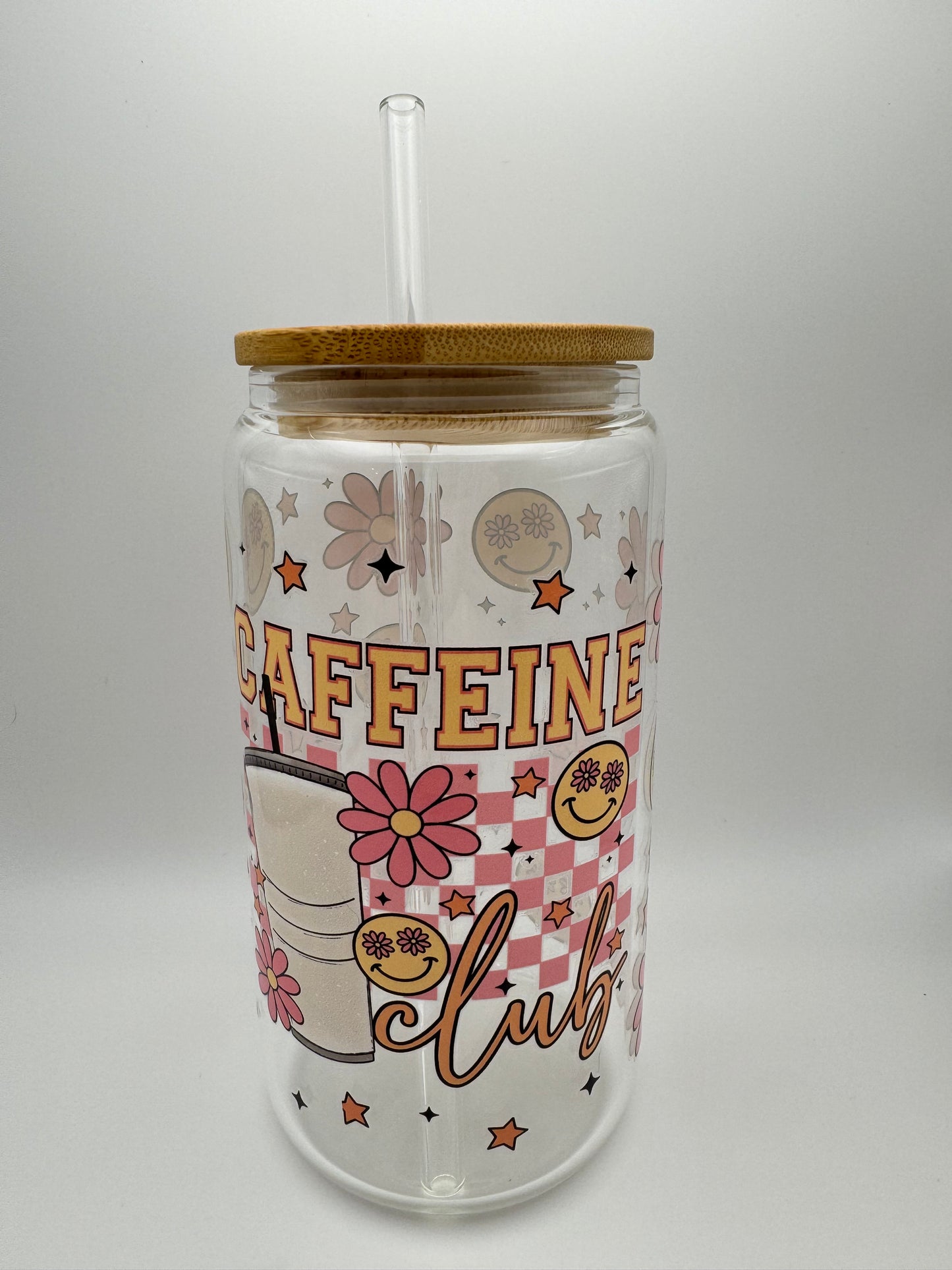 16 oz. Caffeine Club Glass Cup