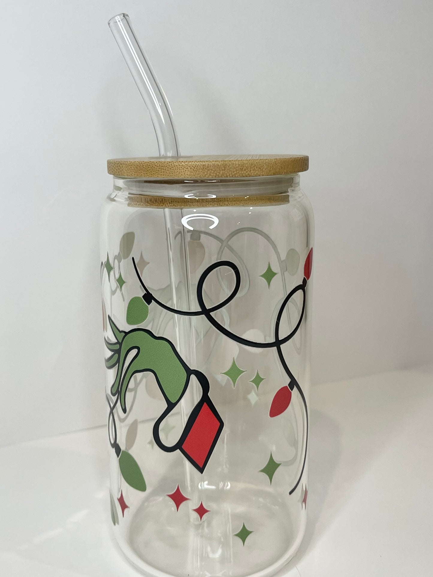 16 oz Grinchmas Light Glass Cup