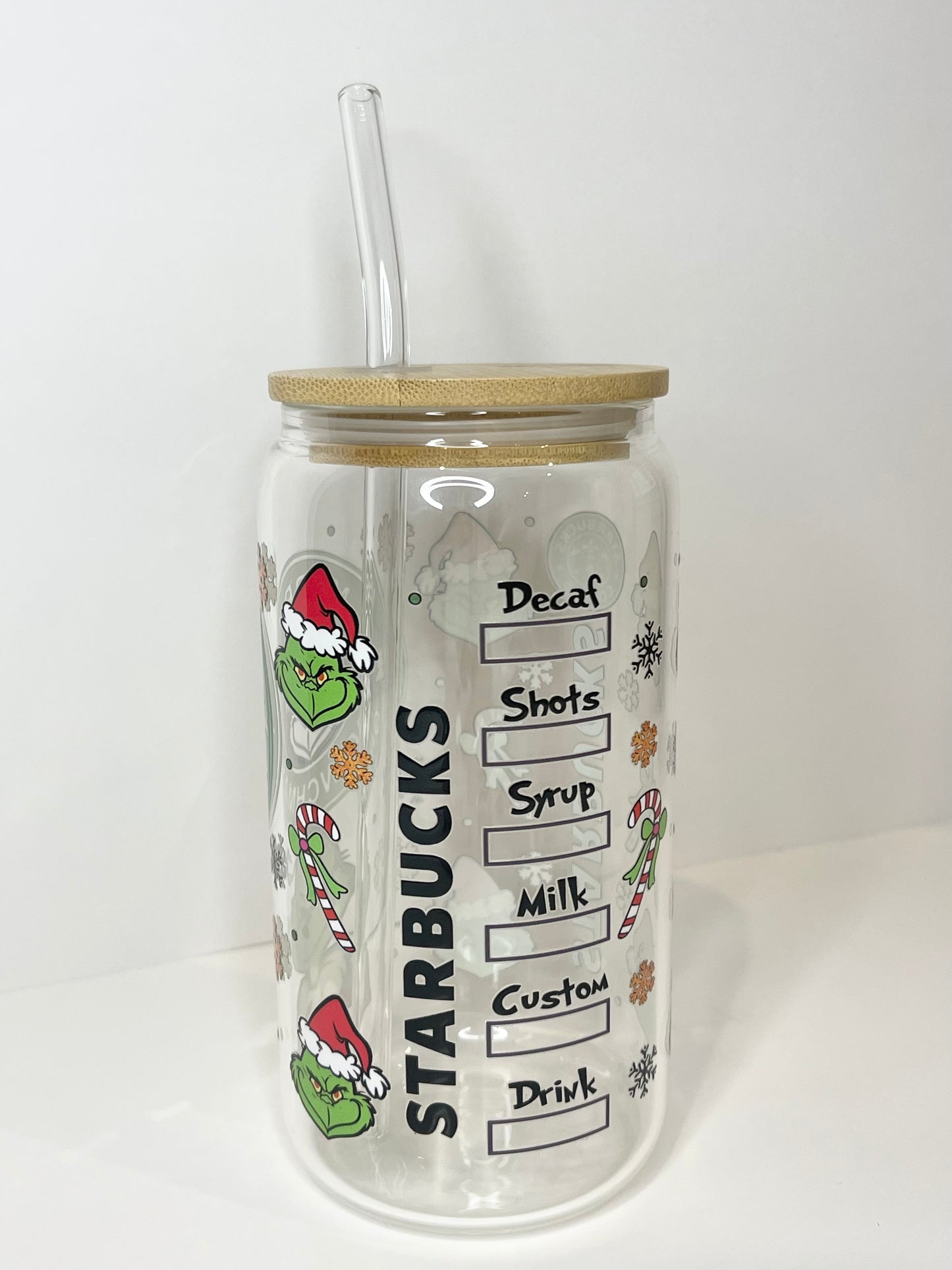 16 oz. Green Man Glass Cup