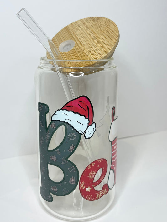 16 oz. Believe Glass Cup
