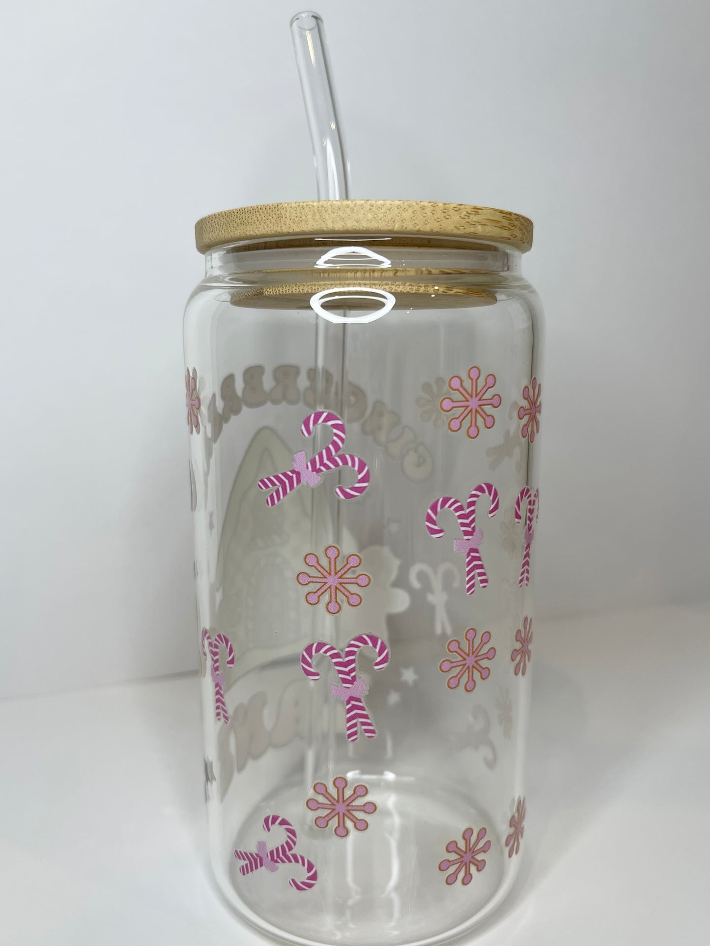 16 oz Gingerbread Lane Glass Cup