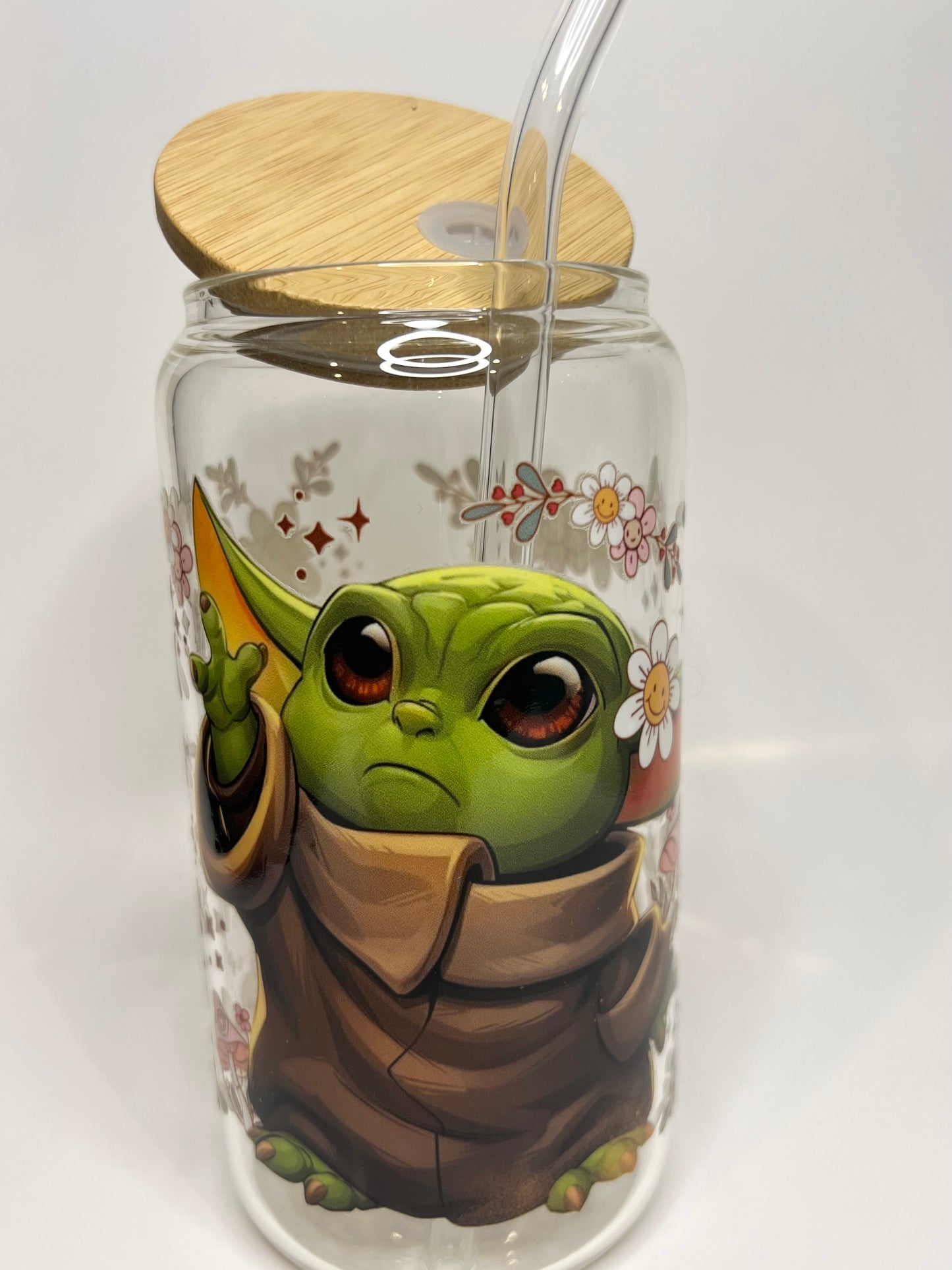 16 oz. Baby Yoda Glass Cup