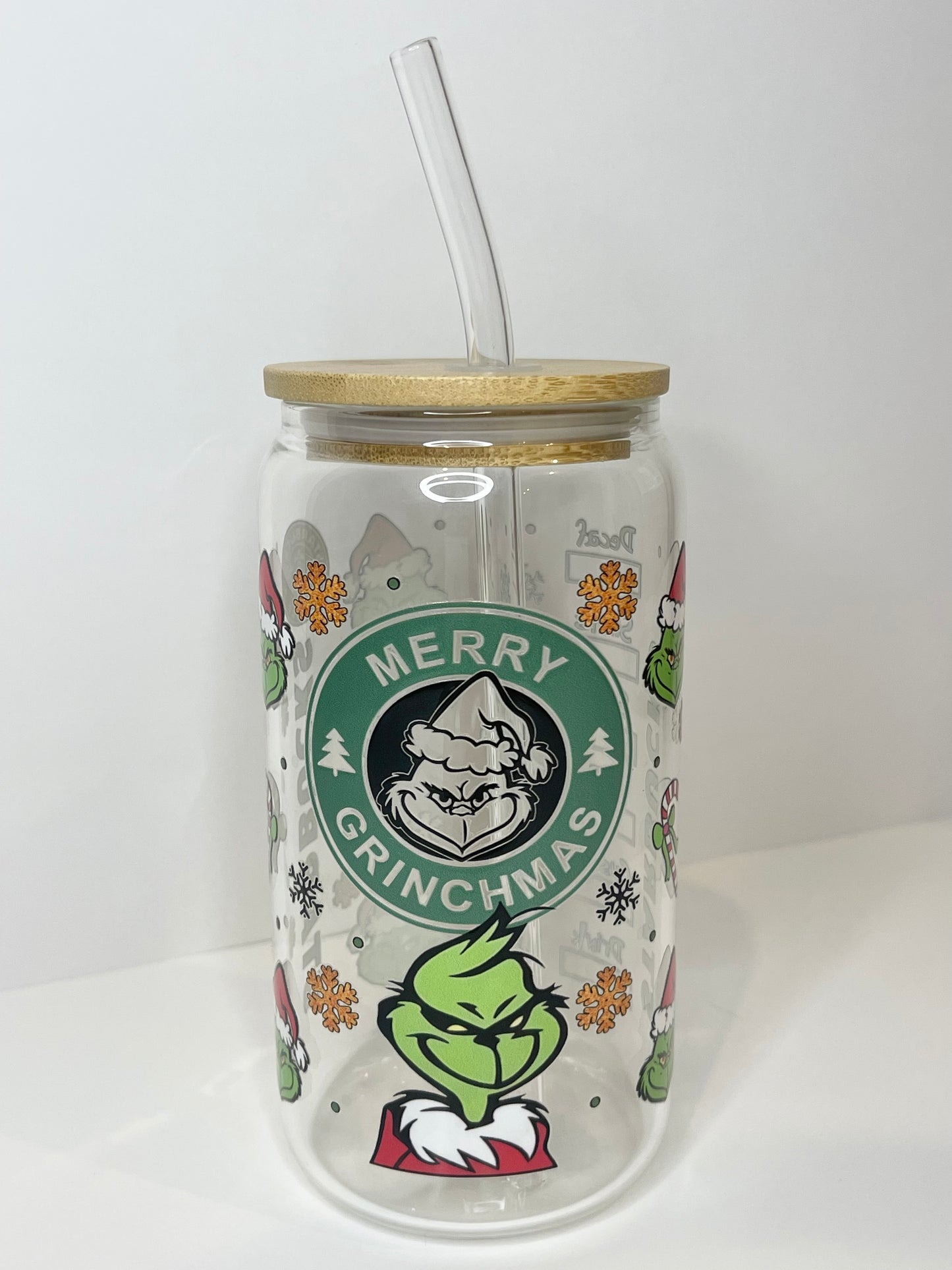 16 oz. Green Man Glass Cup