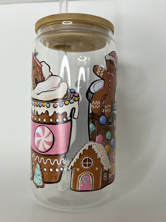 16 oz. Gingerbread Frappe Glass Cup