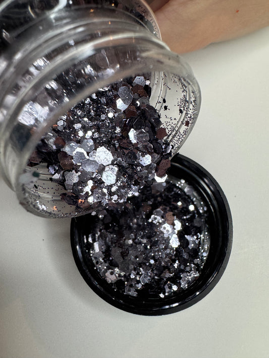 7. Black Grey Shimmer