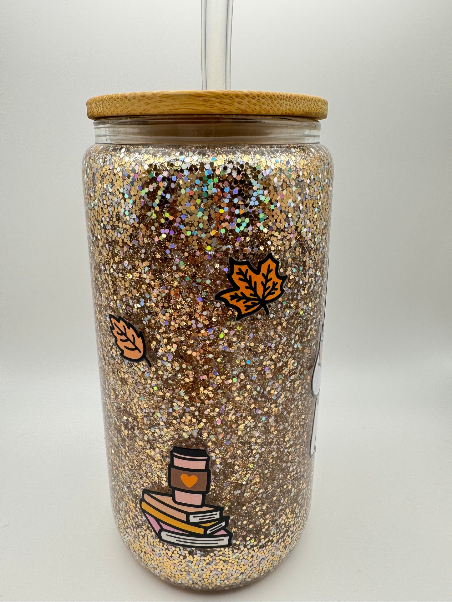 16 oz. Ghost Book Glitter Snow Globe