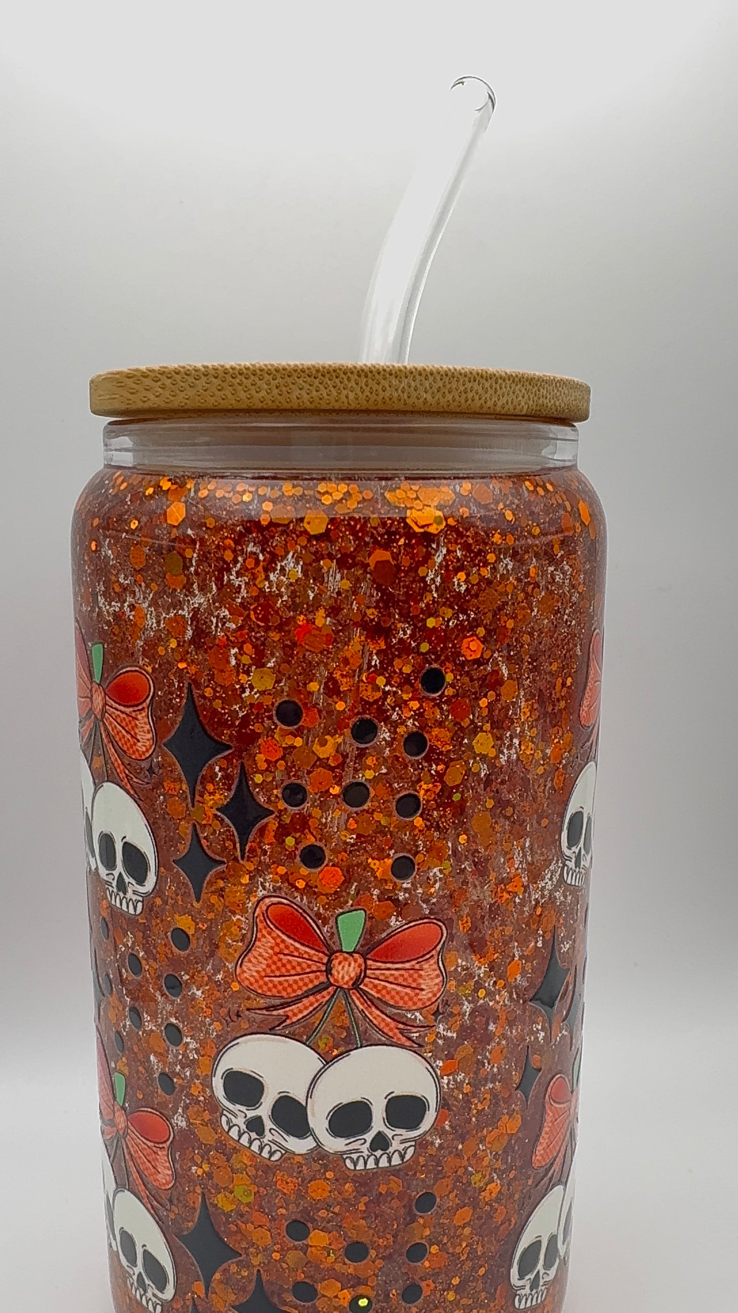 16 oz. Skull Cherry Snow Globe