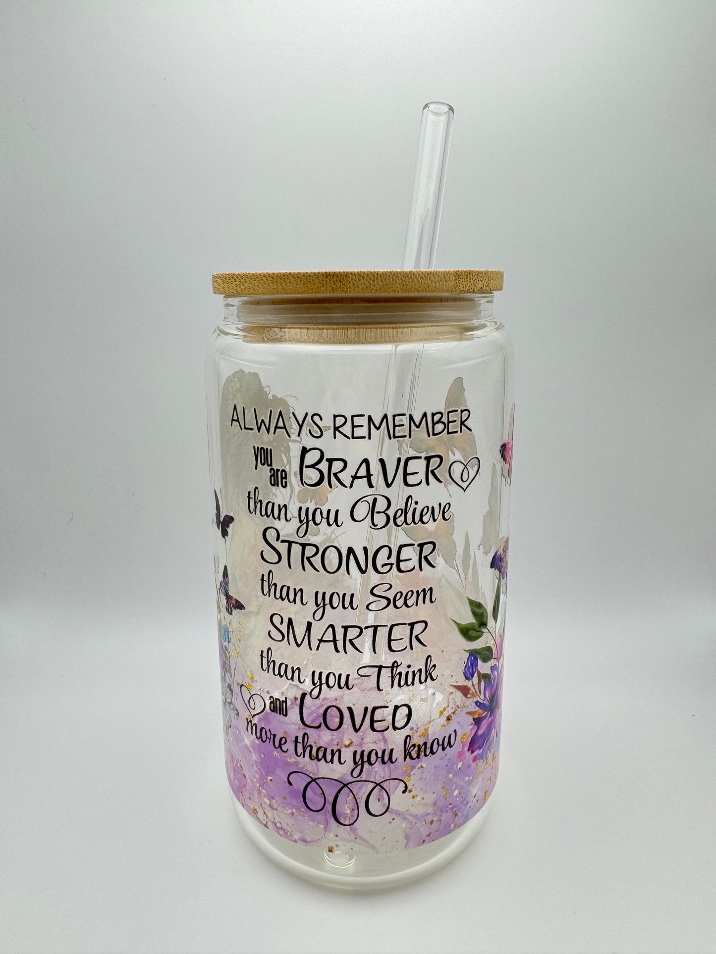 16 oz. Always Remember Glass Cup