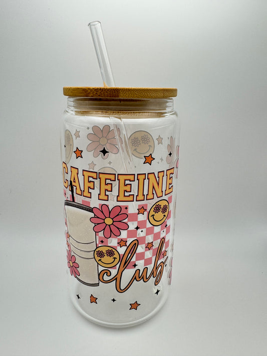 16 oz. Caffeine Club Glass Cup